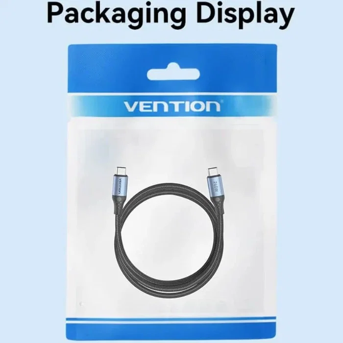 Vention Cable USB-C a USB-C TREBH 240W 2m Azul/Negro/Gris Vention Cable USB-C a USB-C TREBH 240W 2m Azul/Negro/Gris